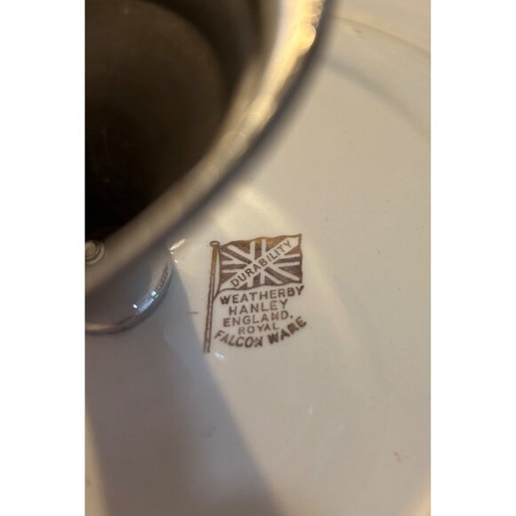 Vintage Single Tier Cake Stand Weather by Hanley England Royal Falcon Ware - Picture 3 of 5